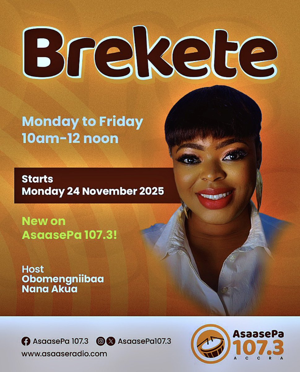 asaasepa1073's tweet photo. Brekete: @Obomengniibaa takes over AsaasePa’s new mid-morning show!

https://t.co/GWXDpBG6Qe

#AsaasePa #FollowWhoKnowRoad #Brekete #AsaaseRadio https://t.co/dcBCN3zxPX