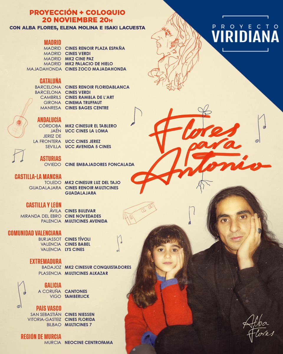 acontrafilms's tweet image. Últimas horas para comprar tus entradas de 💐 #FloresParaAntonio, con coloquio especial de Alba Flores y sus directores Elena Molina e Isaki Lacuesta. ¡No te quedes sin ellas!

🎟️ entradasfloresparaantonio.com
🔗 Link en bio.