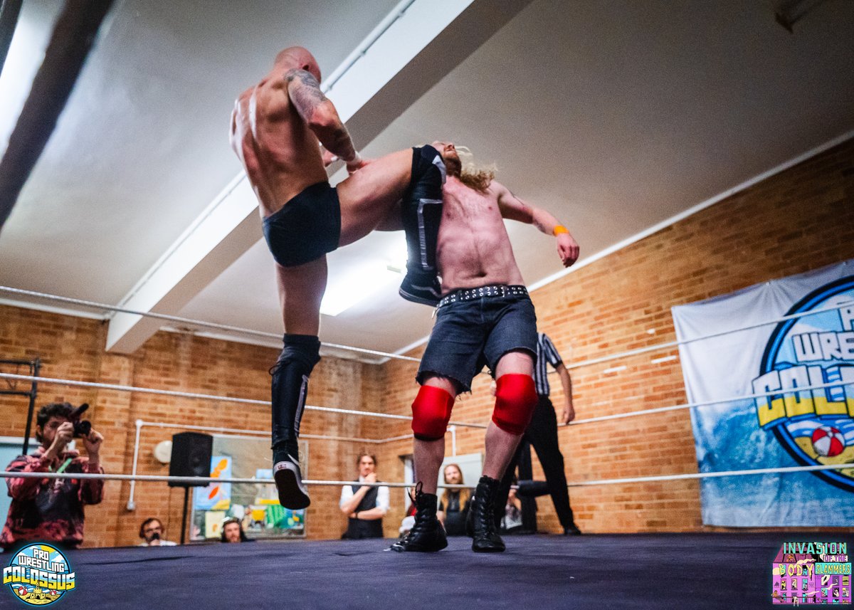 PWCOLOSSUS's tweet photo. It was the battle of the Stars! Rock vs. Hip. Pulley Adams vs. @BeardAshmore!

watch the full match:
https://t.co/aeFTzxgQi8 https://t.co/ZauMaJPMpc
