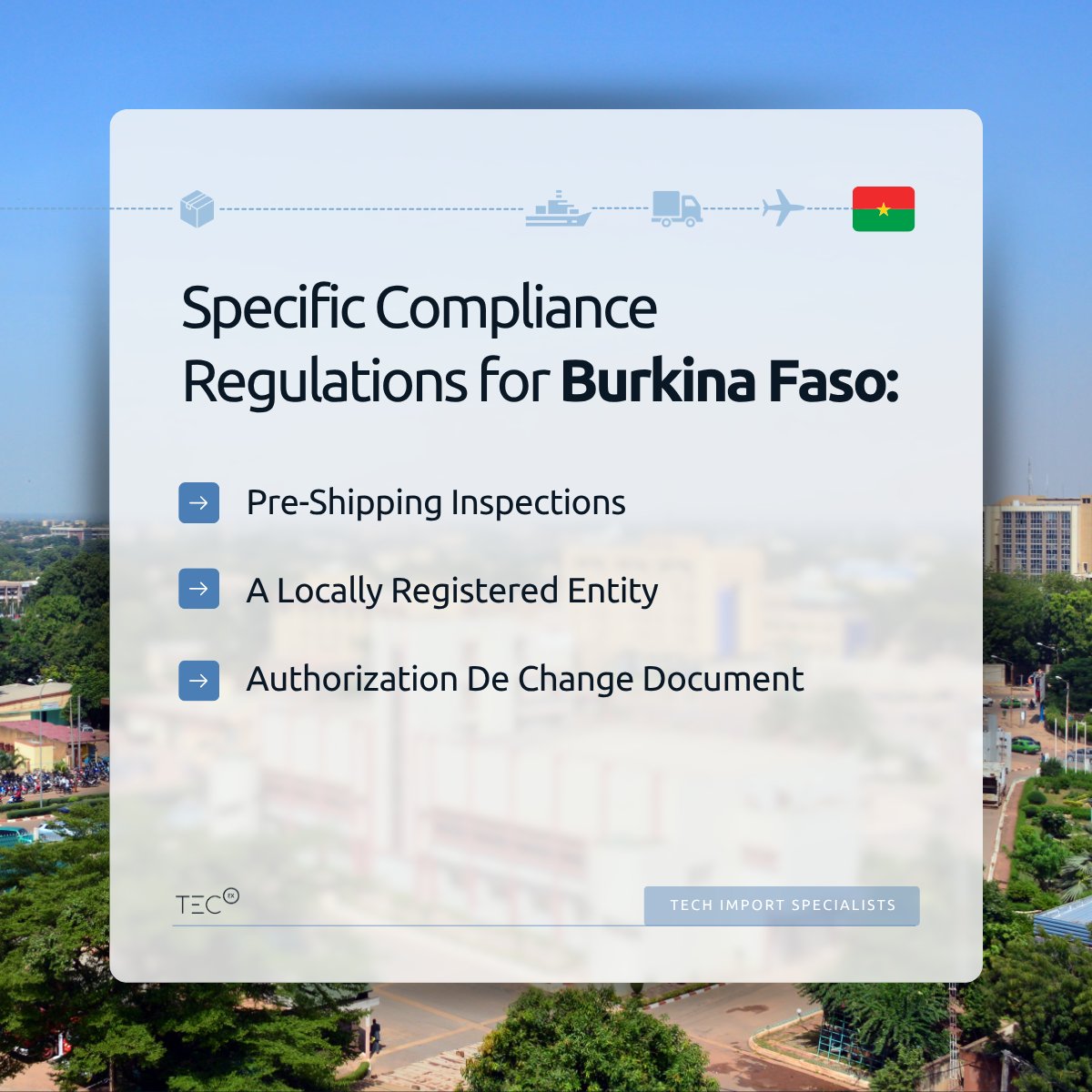 Submarine cable growth on Africa’s West Coast and Burkina Faso’s expanding fiber network have increased connectivity, boosted bandwidth, and lowered costs. 

💡Learn how to navigate tech imports into the country: eu1.hubs.ly/H0pR4CD0

#techtrade #techsupplychain #burkinafaso