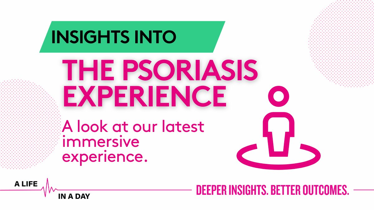 A_Life_in_a_Day's tweet image. Our new A Life in a Day experience is being built specifically to help professionals gain deeper insights into what it is truly like to live with psoriasis. 

Learn more here ow.ly/tpYK50XuAgN or send us a message.

 #PsoriasisAwareness #DeeperInsights #PatientExperience