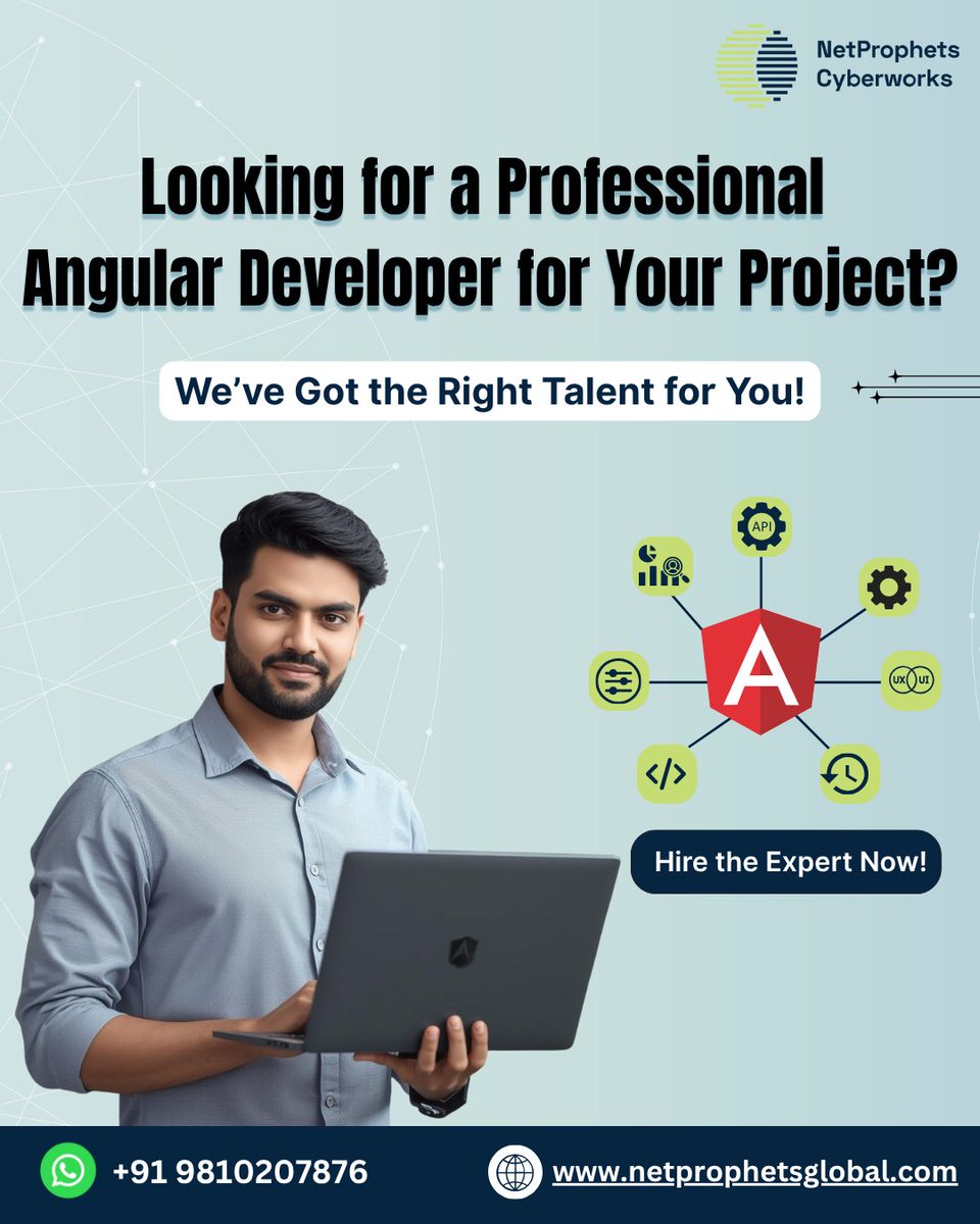 npglobal's tweet image. Looking for a skilled Angular Developer?
Build fast and scalable web apps with NetProphets Cyberworks.

📞 9810207876 (Mr. Dipesh Tiwari)
🌐 netprophetsglobal.com

#AngularDeveloper #WebDevelopment #NetProphetsCyberworks #NPIANS #HireDevelopers #TechSolutions #ITServices