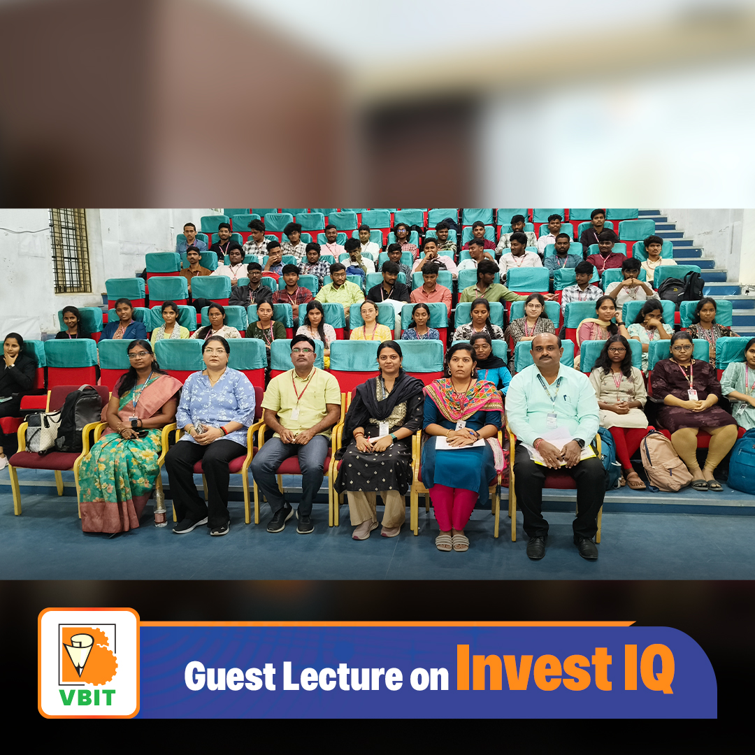 VBITHYD's tweet image. The Department of Computer Science and Business Systems (CSBS) organized an insightful Guest Lecture on Invest IQ on 18th November, 2025.

#VBIT #CSBS #GuestLecture #InvestIQ #FinancialLiteracy #SEBITrainer #SmartInvesting #StudentDevelopment #FutureReady #TechAndBusiness