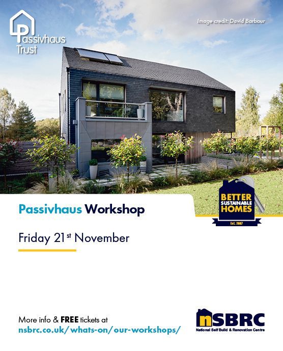 Join us at the #Passivhaus Workshop at the National Self Build &amp; Renovation Centre on 21.11.25.

Jenny Chandela, will be available for consultations on Friday and will give a talk on Passive House design principles at 10:30.

Register here: buff.ly/UCzMaY0 

@nsbrc
