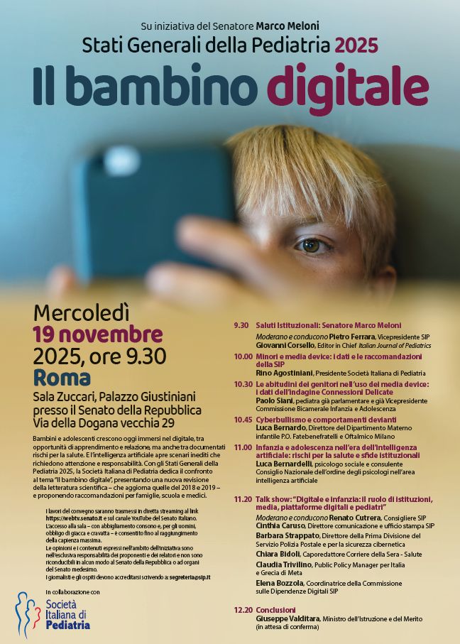 BecomeHub's tweet image. 📍Tappa storica per la tutela dei minori nel digitale.

Presentate al Senato le nuove Linee Guida SIP:
❌ Niente smartphone personale &amp;lt;13
🚫 No Internet senza supervisione &amp;lt;13
⏳ Social il più tardi possibile (meglio a 18 anni)

Meno online, più benessere.
#benesseredigitale