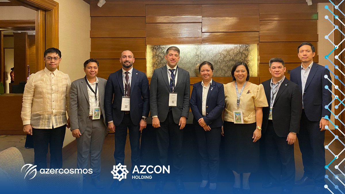 AzconHolding's tweet image. 🛰️ AZCON Holding şirkətlərindən olan @Azercosmos1 Filippində keçirilən Asiya-Sakit Okean Regionu #Kosmik Agentliklərinin Forumu çərçivəsində təşkil olunan Cənub-Şərqi Asiya Kosmik Liderlər Forumu zamanı Azərbaycanın genişlənən kosmik imkanlarını və iqtisadi baxışını təqdim edib.