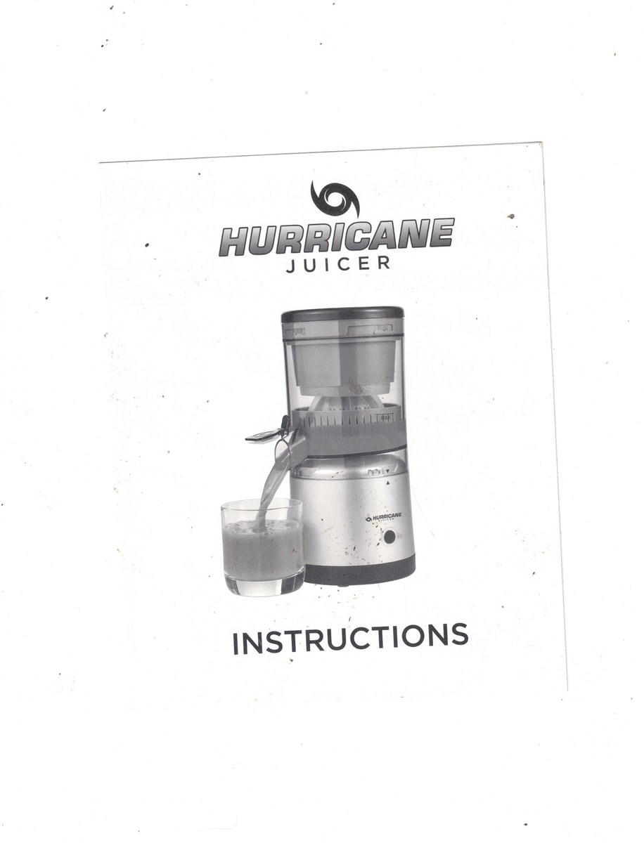 Kevin_Baris's tweet image. Hurricane juicer user manual #usermanual #hurricane #juicer