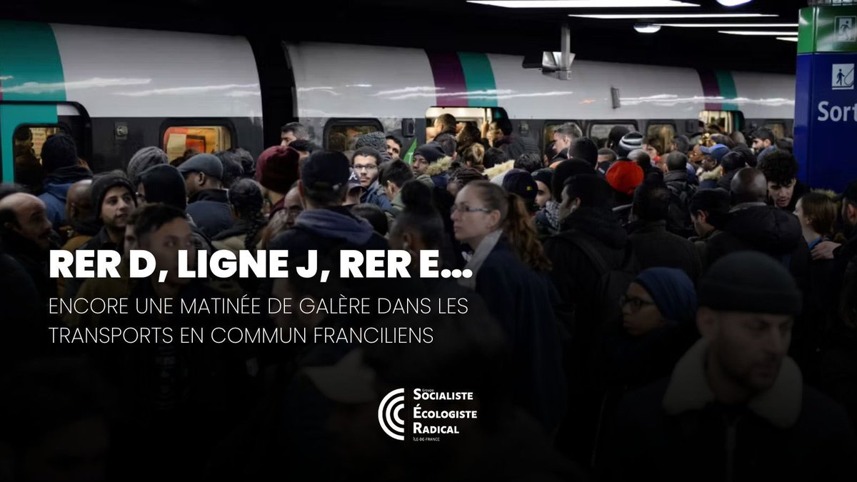 GroupeSER_idf's tweet image. Encore une matinée noire pour les Franciliens. @vpecresse révolution ou dégradation des transports ? Nous appelons depuis des années à un plan d’urgence pour le RER, sans réponse. Aujourd’hui, ce sont les transports qui ont choisi de ne pas répondre.