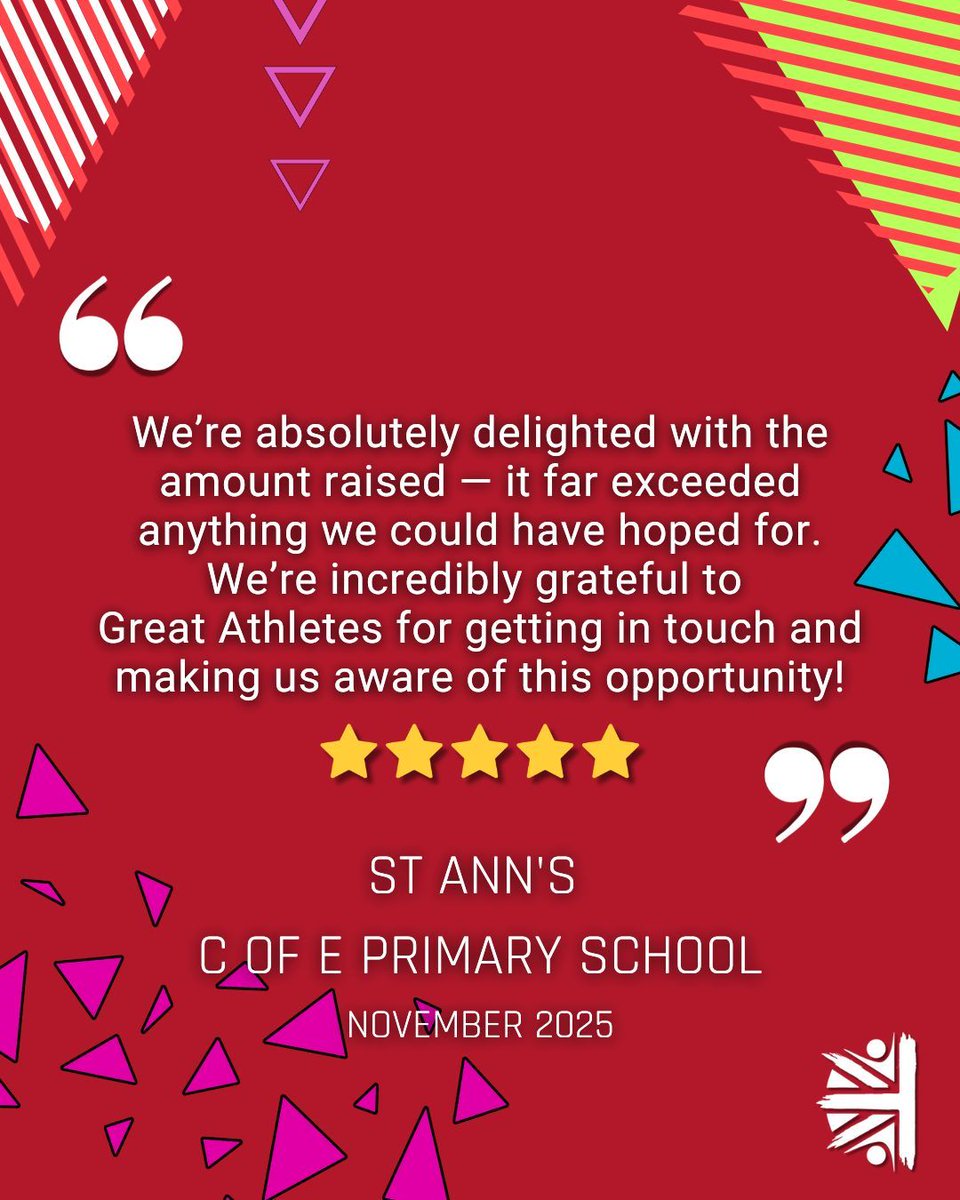 St Ann’s C of E Primary smashed it — their sponsorship forms raised over £4,000! 🎉
Huge shoutout to our fabulous Ops Team - we can’t wait to see how they choose to invest this incredible fundraising boost! 🤩 

#AthleteVisits #HealthyKids #SchoolEvents