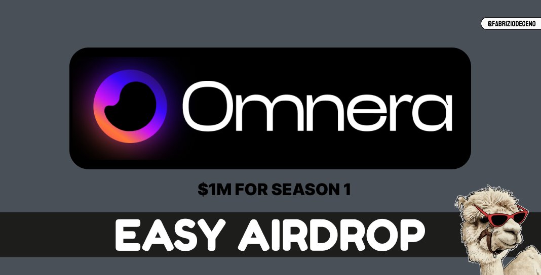 fabriziodegeno's tweet image. ⚡️Omnera - easy Аіrdrop 

▫️ $1M allocated for Season 1
▫️ Easy to climb the leaderboard
▫️ Worth starting now

About @OmneraUSD 

Omnera is a privacy-first ecosystem built for everyday spending. Wallet + ZK-SNARK settlement + global Visa card

Investments are undisclosed, but…