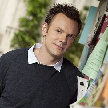 communiess's tweet photo. Hello during a random dessert to Jeff Winger, and obviously @joelmchale! https://t.co/1JGhDkt81C