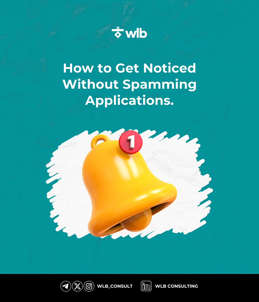 wlb_consult's tweet image. How to get noticed by recruiters without spamming applications or hitting “Easy Apply” 300 times  

Strategies that actually work right now 👇  

Save this thread, it’ll be useful all year.