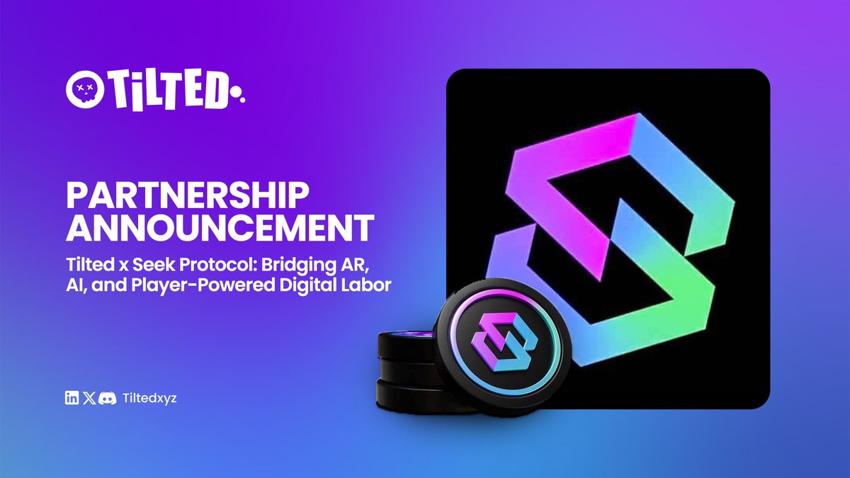 tiltedxyz's tweet image. 🚀 Tilted x Seek Protocol is live — bringing AR, AI, and player-powered digital labor together.

@Seekprotocol’s real-world AR quests now connect with Tilted’s AI tagging and creator economy, letting users explore cities, interact with AI agents, tag moments, train models, and…