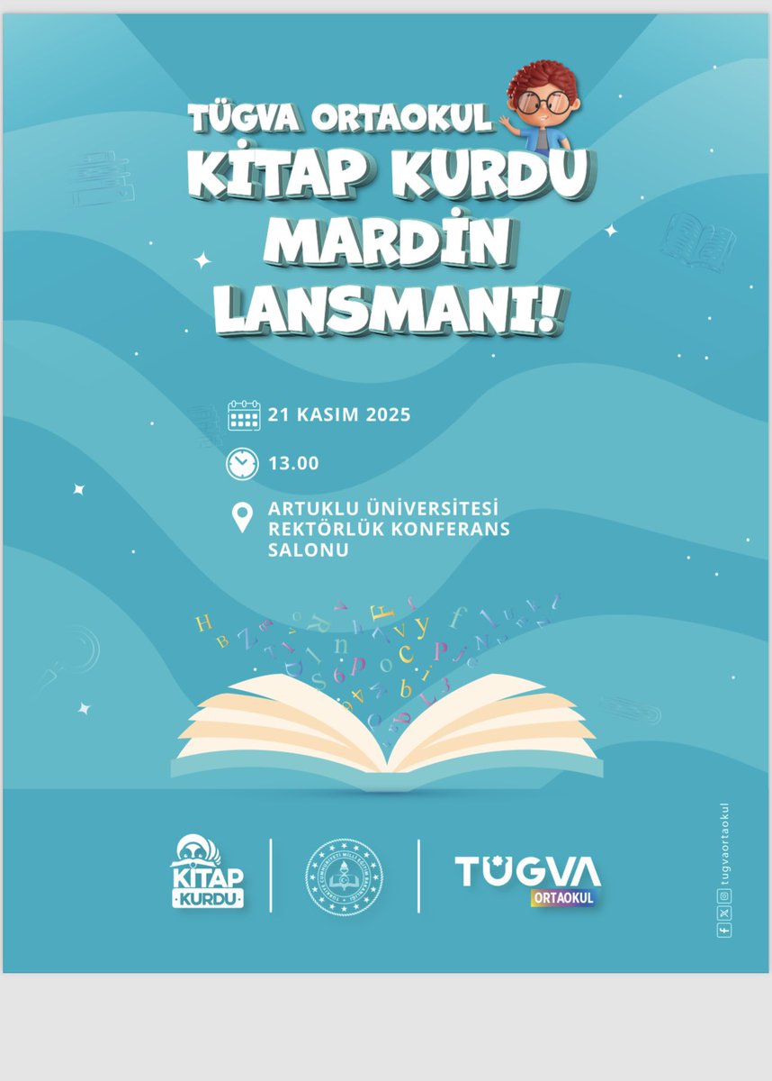 Milli Eğitim Bakanımız Sayın Yusuf Tekin ,TÜGVA Genel Başkanımız Sayın İbrahim Beşinci’nin katılımıyla gerçekleştirilecek olan Kitap Kurdu Lansmanı programına davetli ve davetçisiniz.

📅 21 Kasım 2025
📍Rektörlük Konferans Salonu