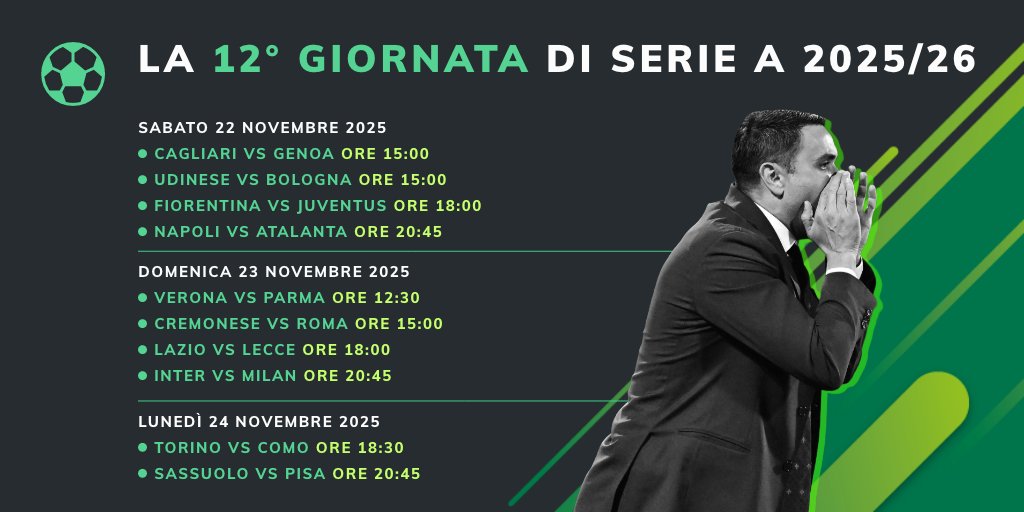 BlogSisal's tweet image. Dopo la sosta per le nazionali, torna la #SerieA 🔜

Lo fa in grande stile, col #DerbydiMilano... ma non solo.

Tra scontri diretti e match inaspettati: ecco tutte le sfide in programma 👇