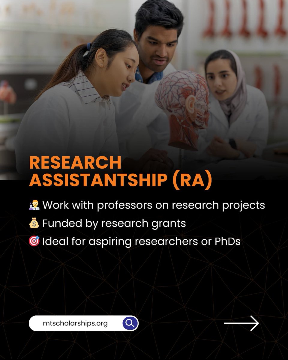 MtScholarships's tweet image. ICYMI: Your Guide to Landing a Graduate Assistantship in 2025

A Graduate Assistantship is a paid academic position for Master’s or PhD students, offering tuition waivers, stipends, and valuable professional experience in exchange for working with a department or professor.…