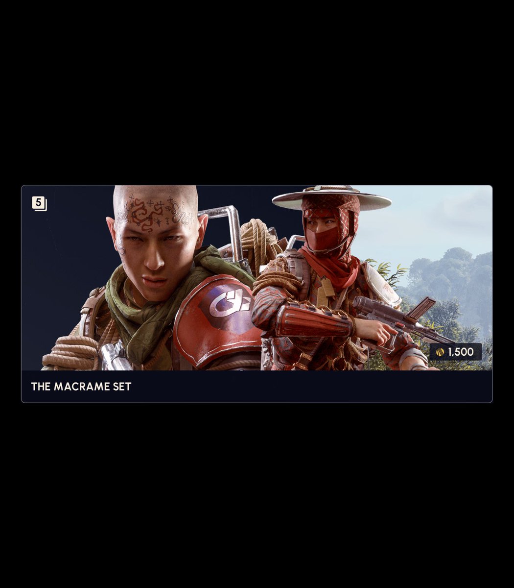 TheRooster's tweet image. We knew it was coming.

New Outfit in the Store: “MACRAME” 🥷