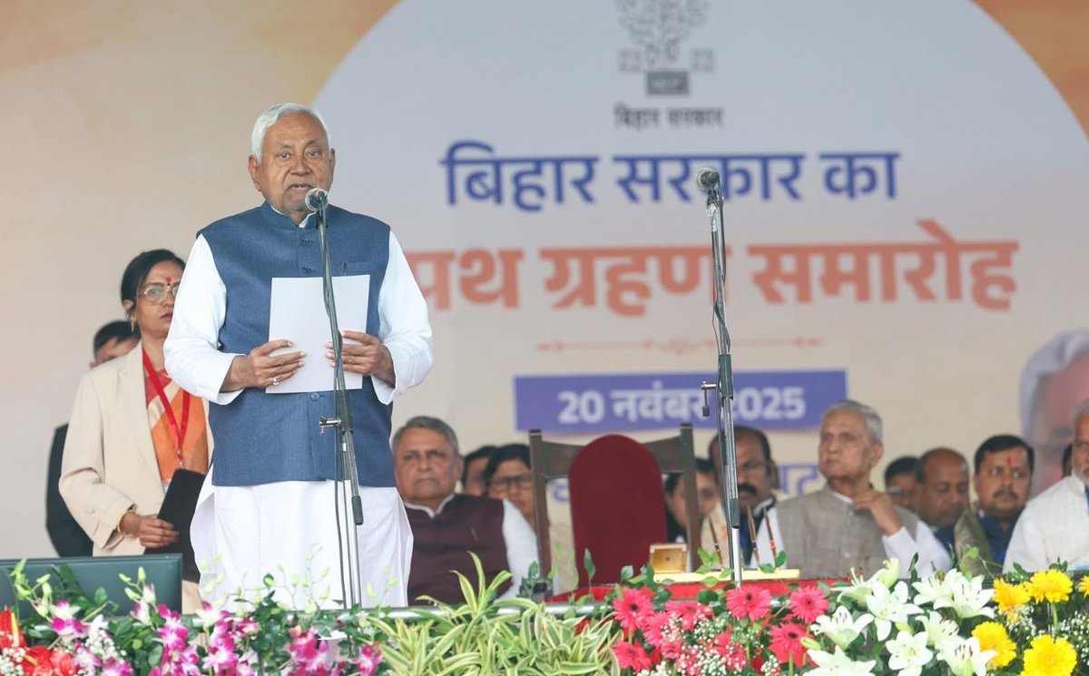 nishichandra71's tweet photo. 25 से 30 फिर से नीतीश! 

बिहार के नए मुख्यमंत्री श्री नीतीश कुमार जी को शुभकामनाएँ। उम्मीद है कि बिहार में औद्योगिक विकास को बढ़ावा मिलेगा।

@NitishKumar #Bihar #nalanda #rajgir https://t.co/SSt5fcrcOk