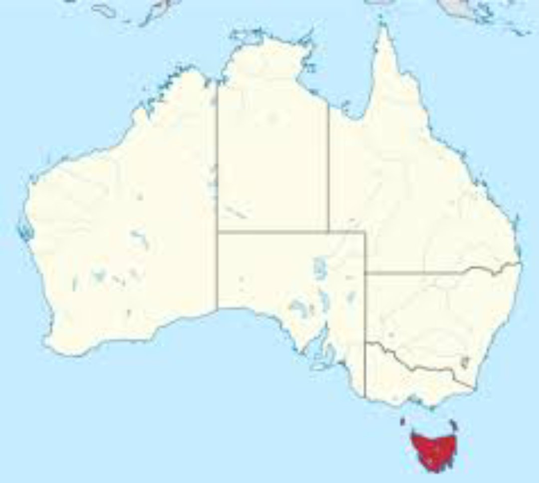 bronfoth's tweet image. That&apos;s a classic joke for the state of Tasmania in Australia.
I assume simply based on small population and being cut off from the rest of the country.