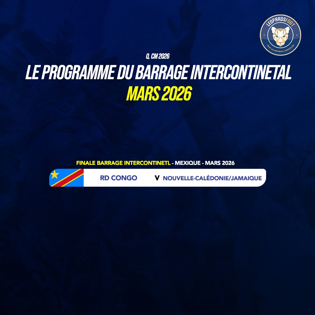 leopardsfoot's tweet image. 🐆Les Léopards sont fixés !  

Le vainqueur de la rencontre entre la Nouvelle-Calédonie et la Jamaïque affrontera la RD Congo lors de la finale intercontinentale prévue au Mexique.

Rappelons ce mini-tournoi aura lieu au mois de mars 2026.

Qu’en pensez-vous ?

#congo #leopards…