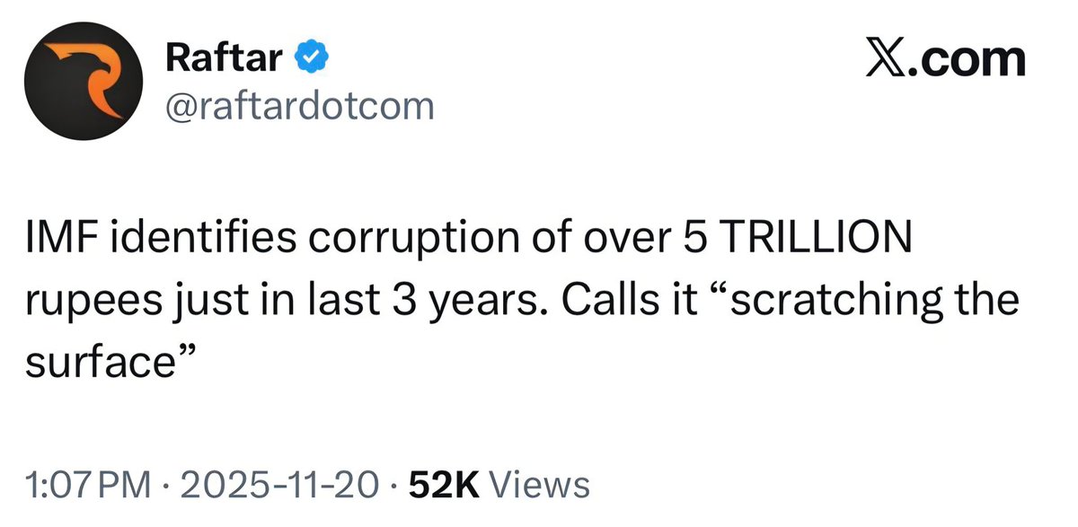 soldierspeaks's tweet image. آئی ایم ایف نے پاکستان میں، عمران خان کیخلاف رجیم چینج آپریشن کے بعد، گزشتہ 3 سالوں میں &apos;5 کھرب&apos; روپے کی کرپشن کی نشاندہی کی ہے اور اسے صرف سطح پر نظر آنے والی کرپشن کہا ہے، مطلب اصل کرپشن اس سے کئی گناہ زیادہ ہے!

کون کررہا ہے یہ کرپشن؟