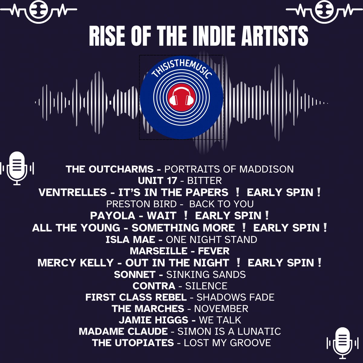 New show out now! 

<a href="/theoutcharms/">The Outcharms</a> Unit 17 <a href="/ventrellesX/">VENTRELLES</a> Preston Bird <a href="/PayolaMusicUK/">PAYOLA</a> <a href="/weareATY/">All the Young</a> Isla Mae <a href="/marseilleband/">Marseille</a> <a href="/MercyKelly_Band/">MERCY KELLY</a> <a href="/sonnetbanduk/">Sonnet.</a> Contra First Class Rebel <a href="/TheMarchesMusic/">The Marches</a> <a href="/jamiehiggsmusic/">Jamie Higgs JHMUK</a> Madame Claude <a href="/TheUtopiates/">The Utopiates</a> 

mixcloud.com/ThisIsTheMusic…

#newmusic