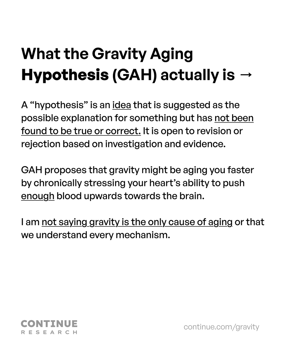 deepigoyal's tweet image. I did not explain the Gravity Aging Hypothesis (GAH) well, the first time.

I brought my consumer internet brain into a deep scientific field and I miscommunicated. I tried to compress years of research and thinking into a dramatic social media reveal. 

That made the hypothesis…