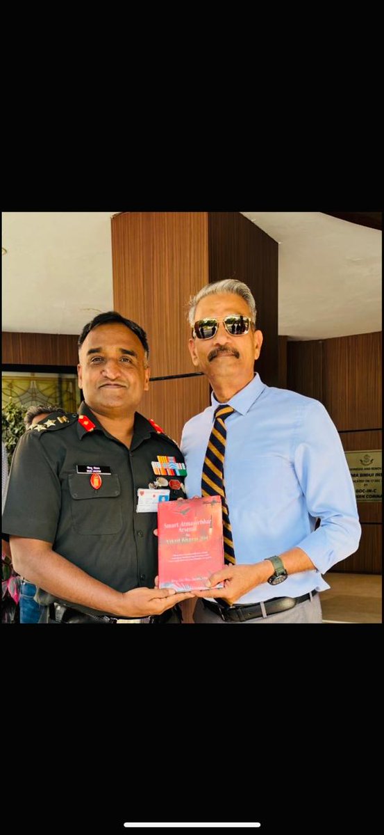 LtGenDPPandey's tweet image. &quot;Smart Atmanirbhar Arsenal for Viksit Bharat 2047 authored by Brig (Dr) Biju Jacob, VSM&quot; is a comprehensive blueprint to strengthen India’s ammunition manufacturing ecosystem, integrate cutting-edge technologies, and establish secure, resilient supply chains. The book delves into…