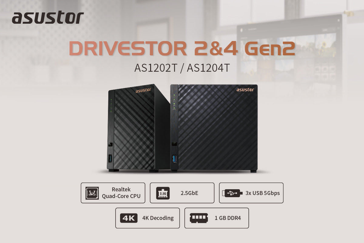 ASUSTORIncFr's tweet image. 🆕Découvrez la série Drivestor Gen2 : des performances dignes des passionnés à un prix abordable !

La gamme Drivestor Gen2 est équipée de ports réseau haut débit 2,5 GbE⚡ pour des transferts de fichiers plus rapides et plus fluides, à la maison comme à l’extérieur.

#ASUSTOR