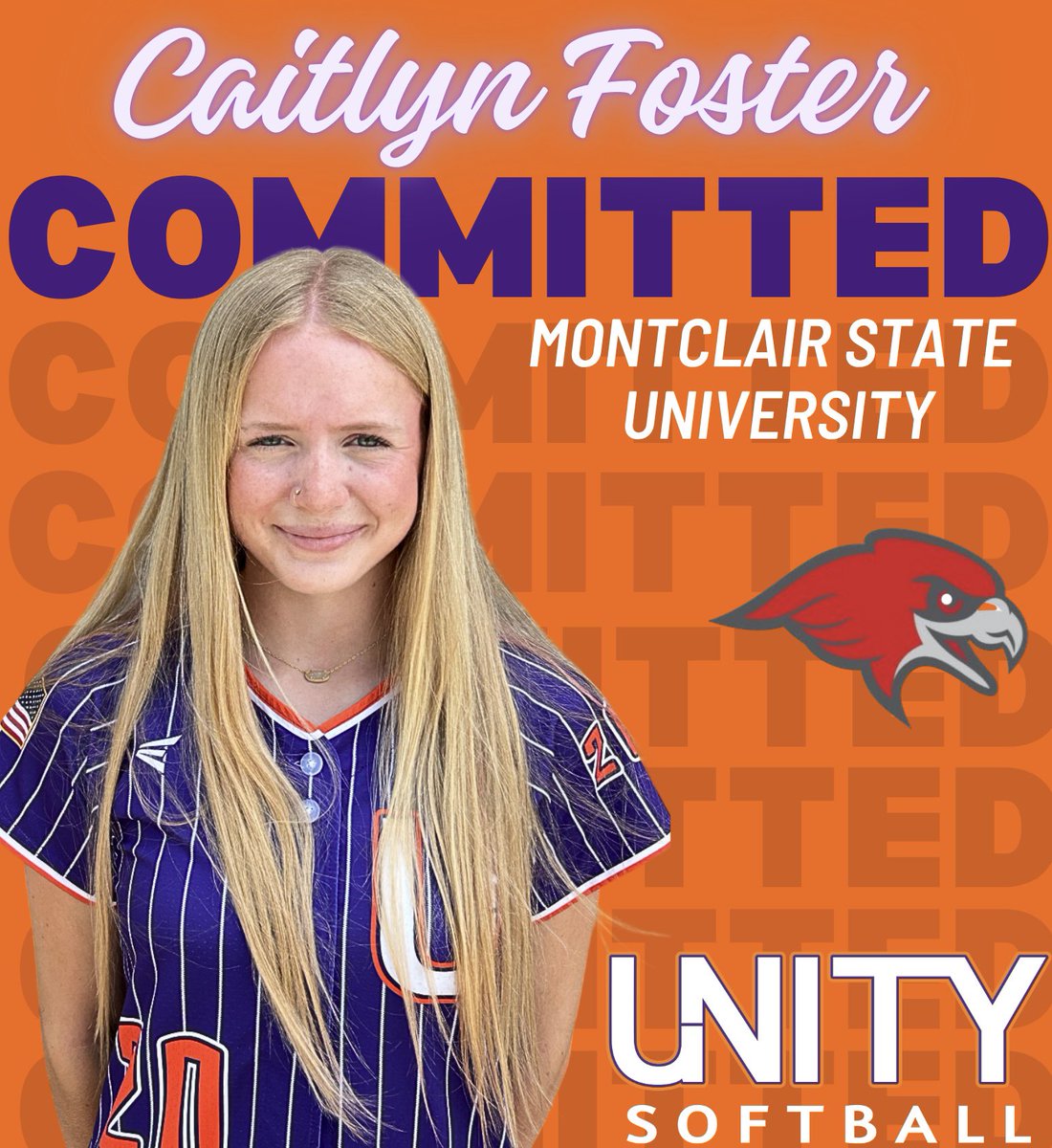 Huge congrats to Caitlyn Foster on her commitment to Montclair State! She keeps putting in the work, and steadily growing! Huge thank you to Jeff Pronovich for connecting us. Big appreciation to Unity Softball for creating opportunities for athletes to be seen by coaches all over
