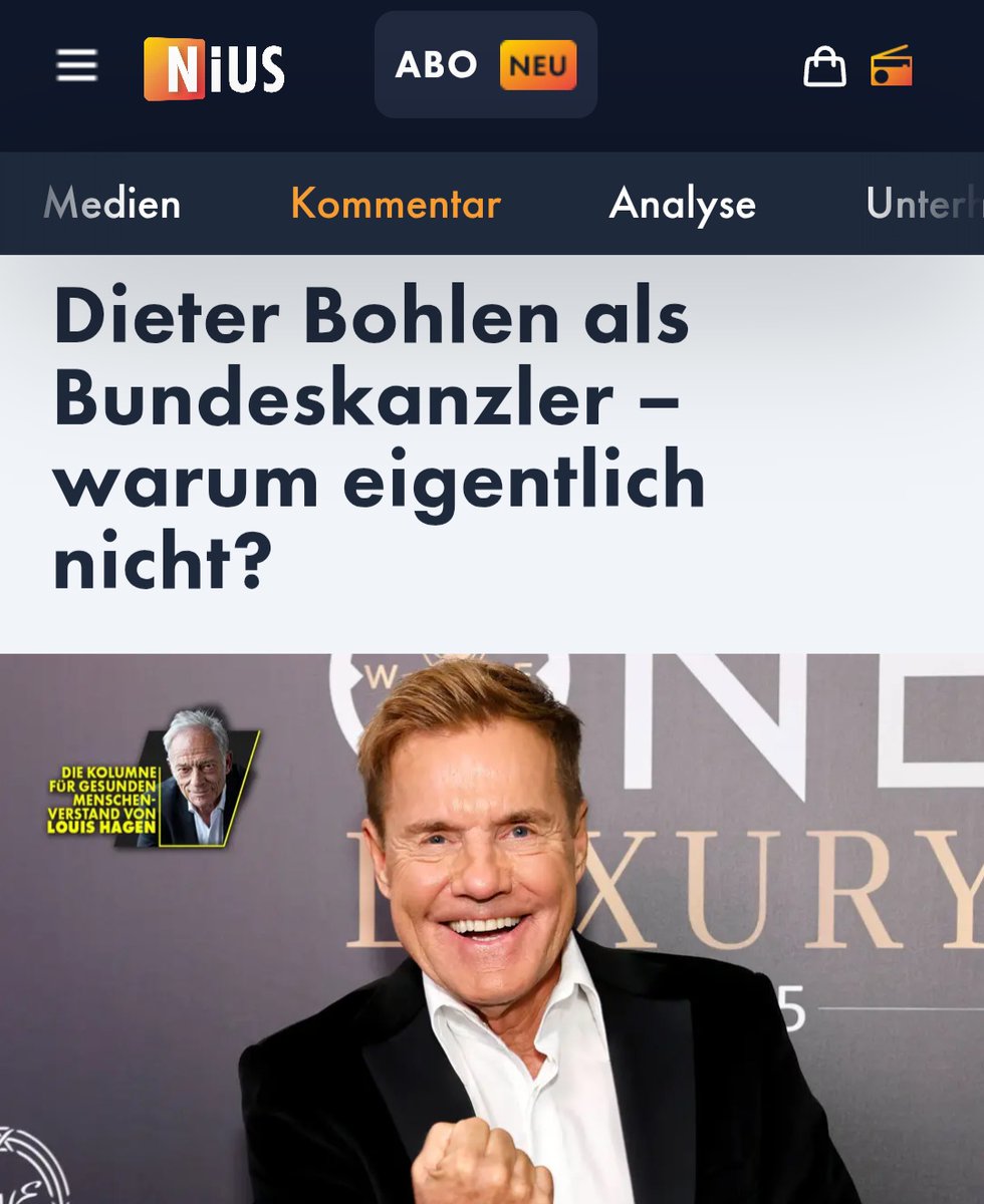 Die Kolumne für gesunden Menschenverstans