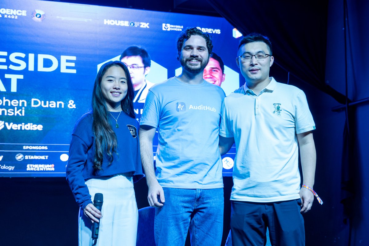 ProjectZKM's tweet image. At yesterday&apos;s Verifying Intelligence event at @EFDevcon, ZKM CTO @sd_eigen sat down with @VeridiseInc CSO @bensepanski to discuss the auditing of Ziren.

With the audit currently in its second and final phase, Stephen stressed how security is of fundamental importance for any…