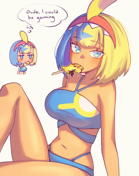 dude she could be gaming