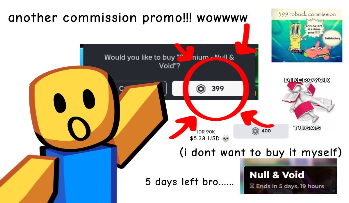 subscae's tweet image. proper commission promo
pls i still havent got the tds battlepass
#robloxart #robuxcommission #robloxcommissions