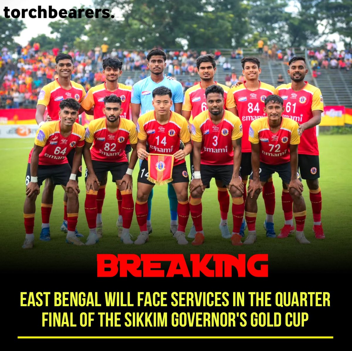 torch__bearers's tweet image. BREAKING: East Bengal will face Services FT in the quarter final of the Sikkim Governors Gold Cup on November 25th, 4:30 PM (IST) at Paljor Stadium, Sikkim. 

Live Streaming on SSEN app. 

#JoyEastBengal #TorchBearers