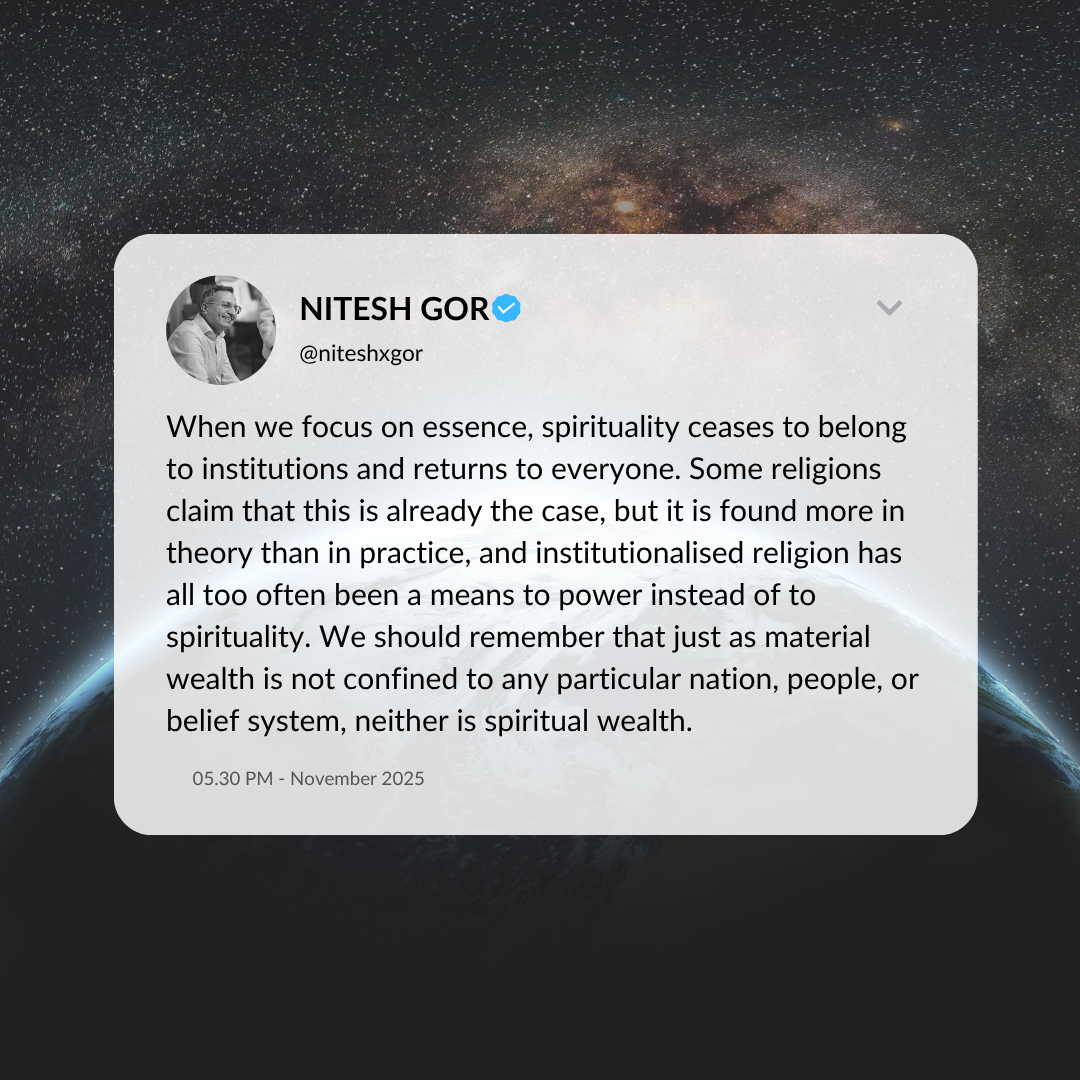 👇🏽 What does this mean to you? I’d love to hear your take.

#spirituality #truth #search #niteshgor