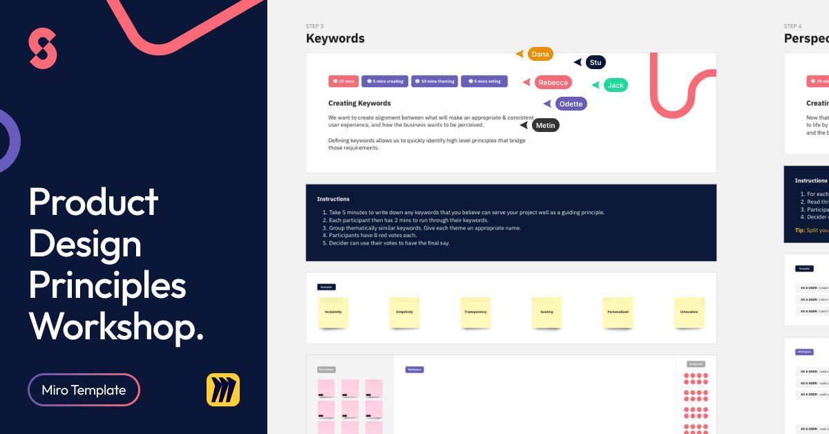 Product Design Principles template on <a href="/MiroHQ/">Miro</a>.

Get our 90 minute workshop exercise to create 5 Product Design Principles &amp; help make effective design decisions in your B2B organisation.

Free to download and share! bit.ly/48WWuQZ

#miro #productdesign #ux #design