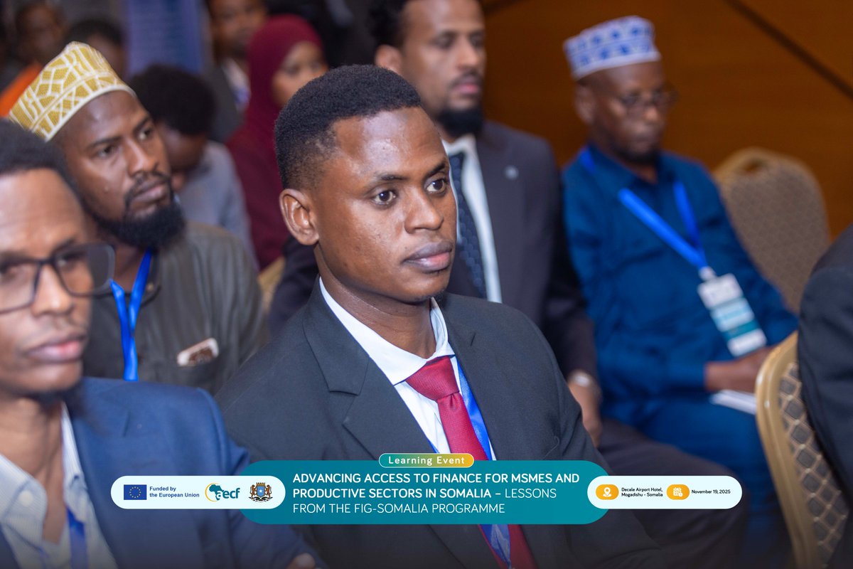 thejicenter's tweet photo. Honoured to join the @AECFAfrica's FIG-Somalia  program funded by @EU_in_Somalia - reflecting on five years of impact &amp; new pathways to expand finance access for Somali MSMEs.
@thejicenter remains committed to empowering women, youth, and entrepreneurs. 
 #Somalia #MSMEs https://t.co/j2SVFgoe7r