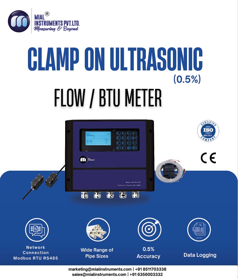 MialInstruments's tweet image. 🚀 MIAL Clamp-On Ultrasonic Flow/BTU Meter
0.5% accuracy • Non-intrusive • Modbus RS485 • CE Certified
Measure flow &amp;amp; energy without cutting pipes.

#FlowMeter #Ultrasonic #BTUMeter #HVAC #IndustrialAutomation