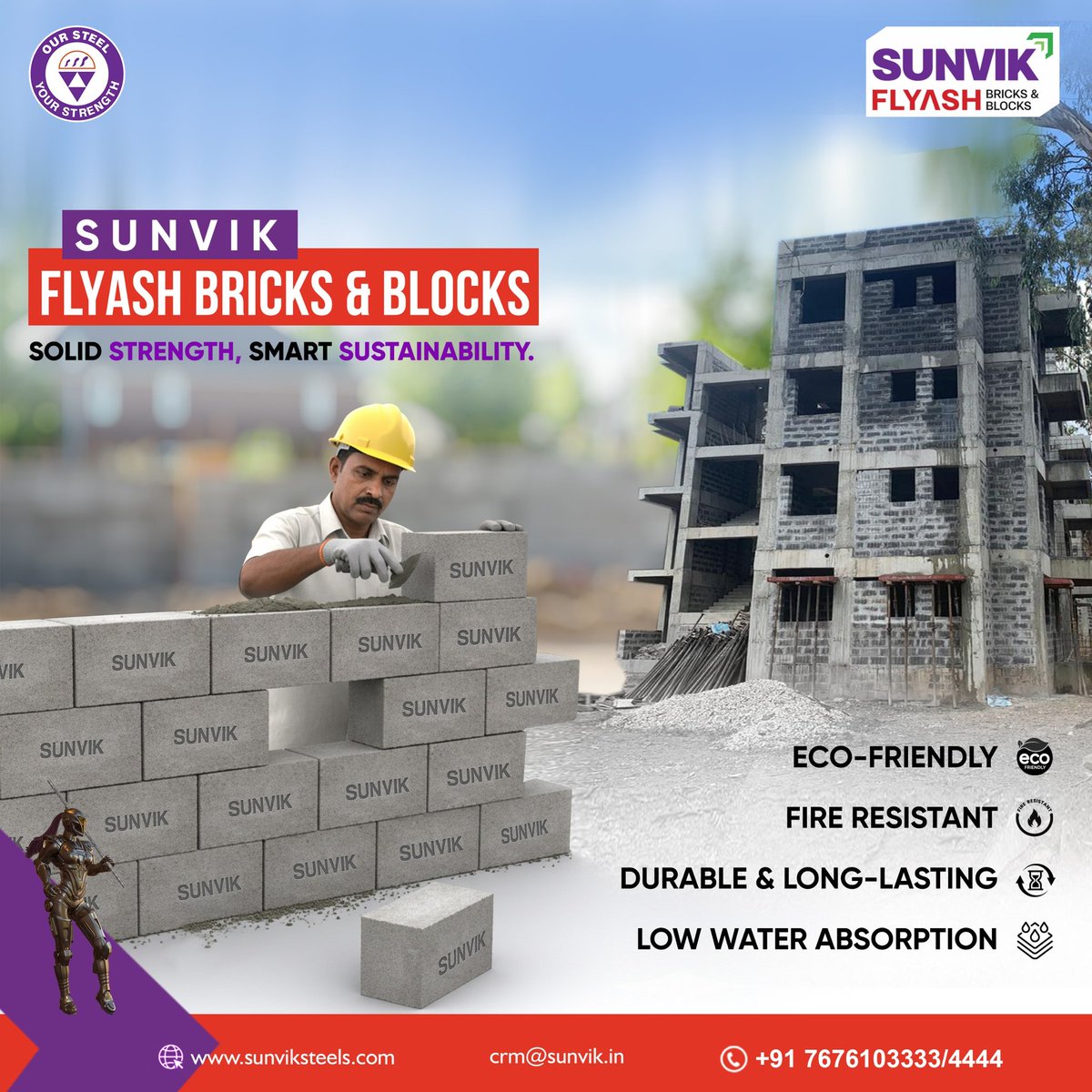 Sunvik_Steels's tweet image. Stronger builds start with the right blocks.
Sunvik Flyash Bricks &amp;amp; Blocks ensure safety, stability and sustainability — all in one trusted choice.
Because every structure deserves inner strength.

#SunvikSteels #SunvikBricks #FlyashBlocks #BuildWithSunvik  #InnerStrengthMatters