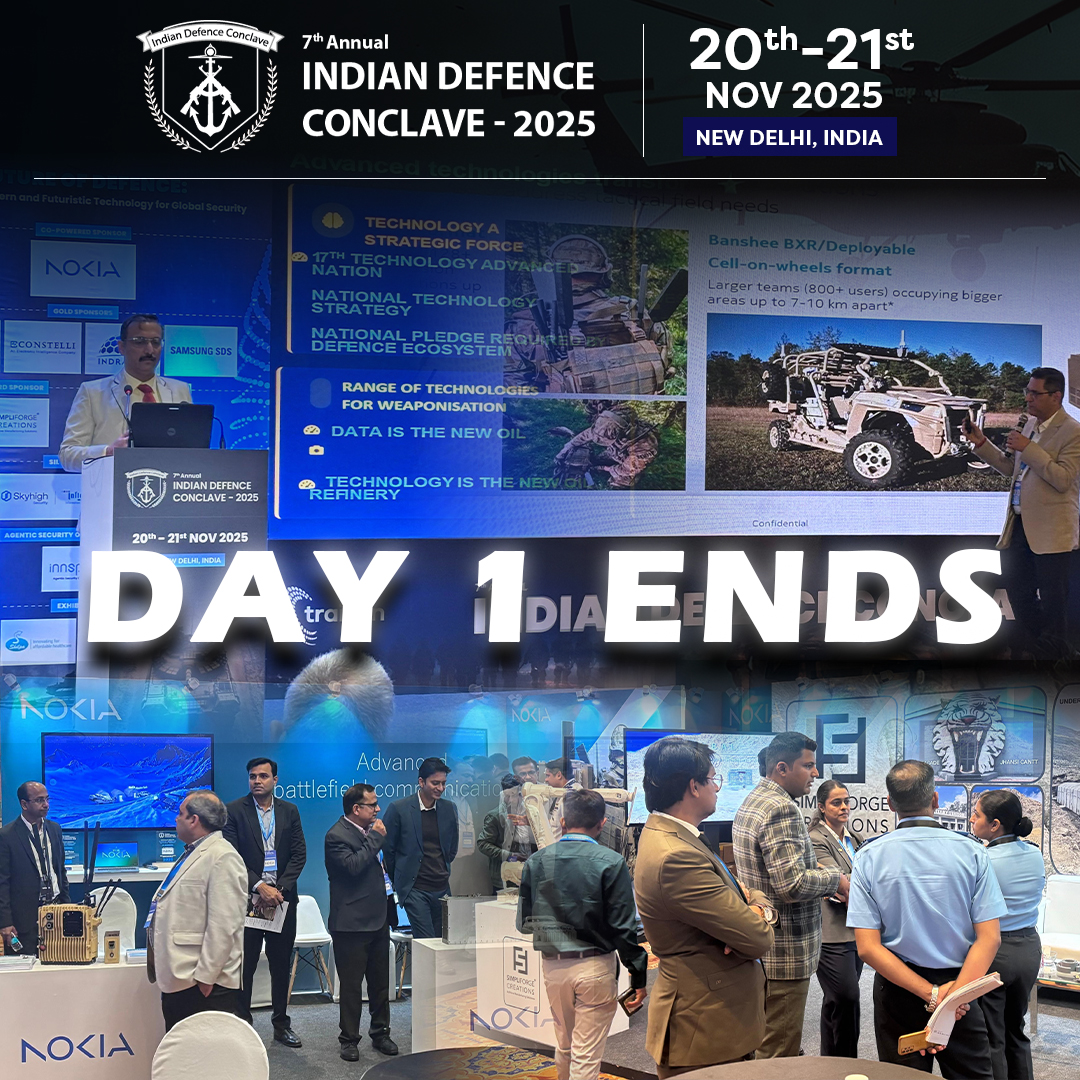 It is a wrap for day one!
Look forward to day two!

📅 20th–21st November 2025
📍 New Delhi, India
📩 pr@traiconevents.com
🌐 idc.traiconevents.com

#traicon #traiconevents #IDCIndia #IndianDefenceConclave #DefenceTechnology #Innovation #Aerospace #MilitaryInnovation #Defence