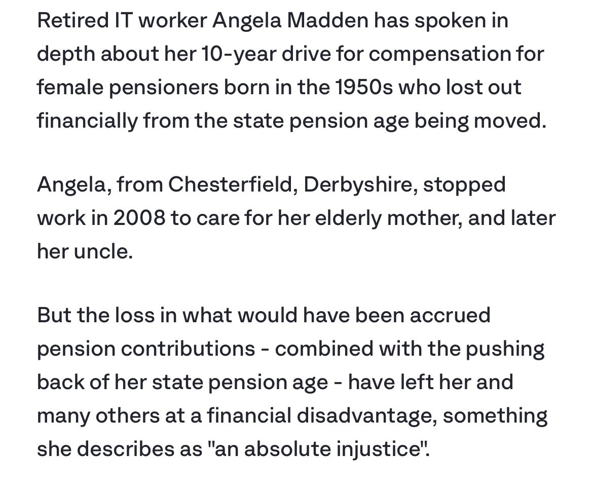 BarbaraRich_law's tweet image. Her state pension age wasn’t extended when she was “on the cusp” of retirement. She was 41 when the Pensions Act 1995 was passed. And she wasn’t “expecting to retire” in June 2014 on her 60th birthday. She already had retired from work in 2008. What does the state owe her? £0.00