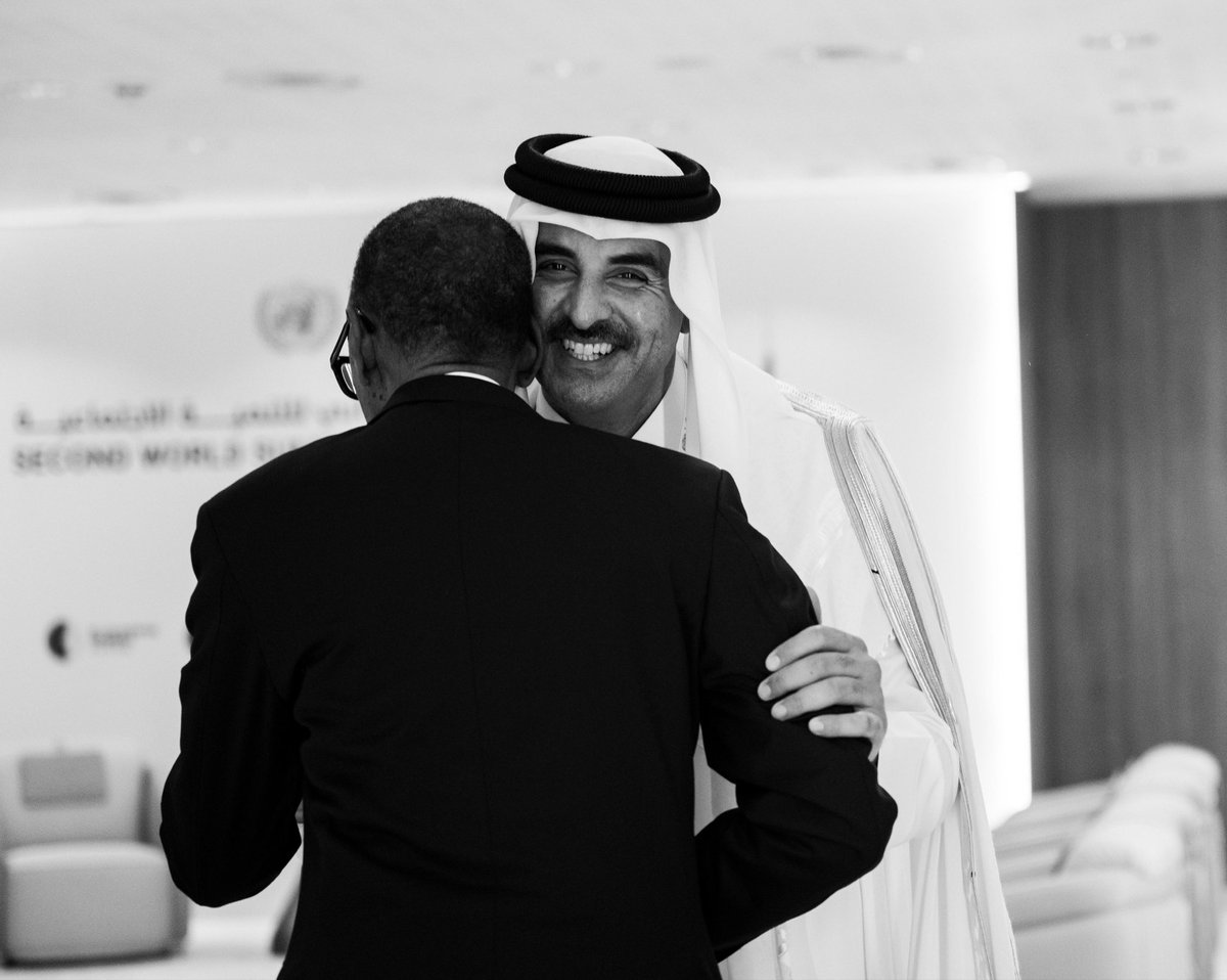 RwandaisOpen's tweet image. Rwanda welcomes Sheikh Tamim bin Hamad Al Thani, Emir of Qatar, at the start of his two-day official visit.