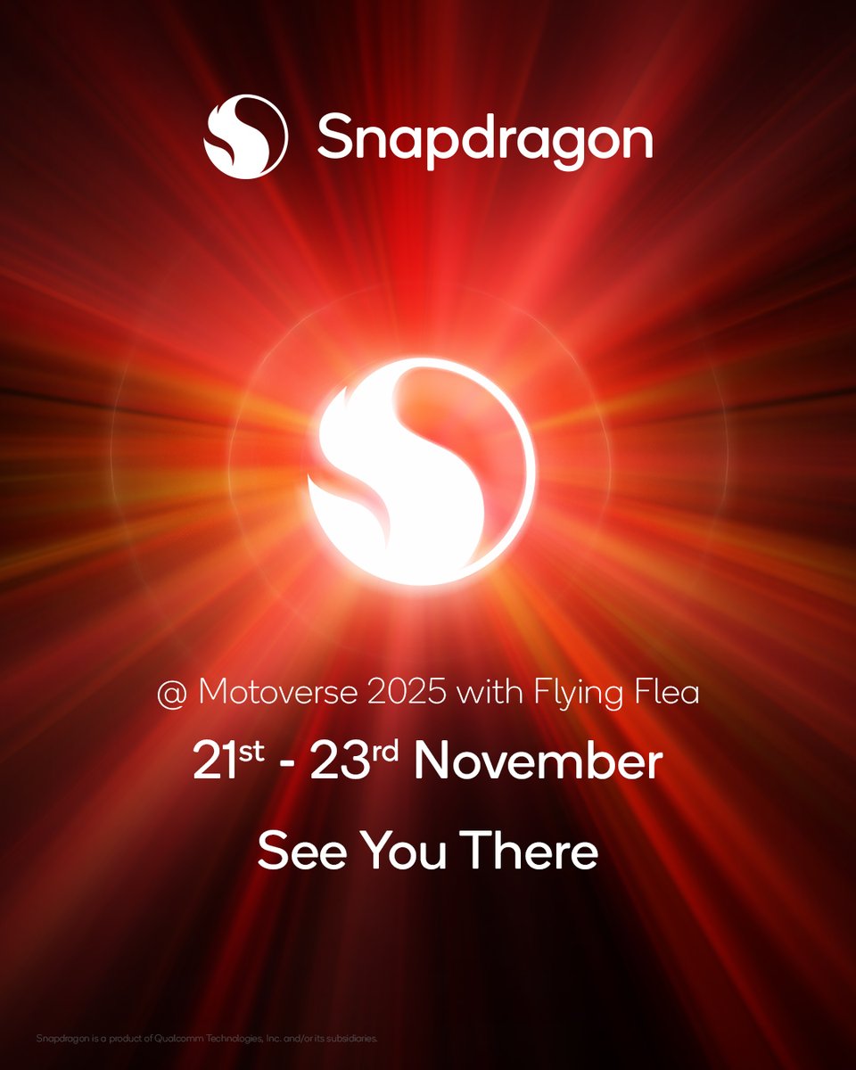 Snapdragon_IN's tweet photo. Motoverse, we’re rolling in with the Flying Flea! Swing by and say hi!
#Snapdragon #PoweredBySnapdragon #Motoverse2025 #IntoTheMotoverse #RoyalEnfield #FlyingFlea @royalenfield @Flying_Flea_ https://t.co/a1hbvBytPl