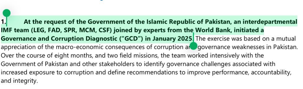 لوگ حیران ہیں کہ IMF رپورٹ یوں اچانک کیسے آ گئی یہ اچانک نہیں آئی ۔ یہ جولائی سے حکومت نے دبا کر رکھی ہوئی تھی ۔ حالانکہ جنوری 2025 حکومت ہی نے آئی ایم ایف کودعوت دی تھی کہ آپ پلیز ہماری خرابیوں کا Diagnostic کرو۔ اور جب آئی ایم ایف نے Diagnostic کیا تو کرپشن کا کینسر کھل کر
