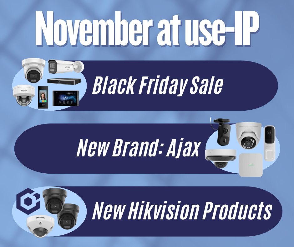 useIP's tweet photo. We’ve had more going on than our Black Friday sale this month!

#hikvision #blackfriday #cctv #ajaxsystems https://t.co/CFwLwYW81C