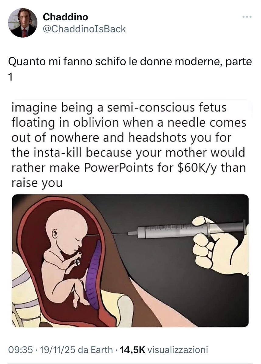 YerleShannara's tweet image. “Quanto non me la danno mai le donne moderne”…
#incel