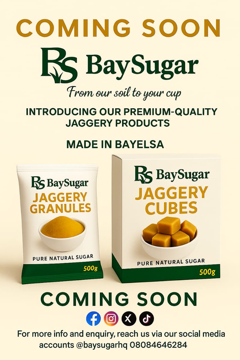 BaysugarHQ's tweet photo. Baysugar: a natural jaggery sugar that is unrefined and full of nutrients. It also contains iron and antioxidants. 

#Baysugar #jaggery #naturalsweetener #healthytea #HealthyLiving https://t.co/wRe4bdcknp
