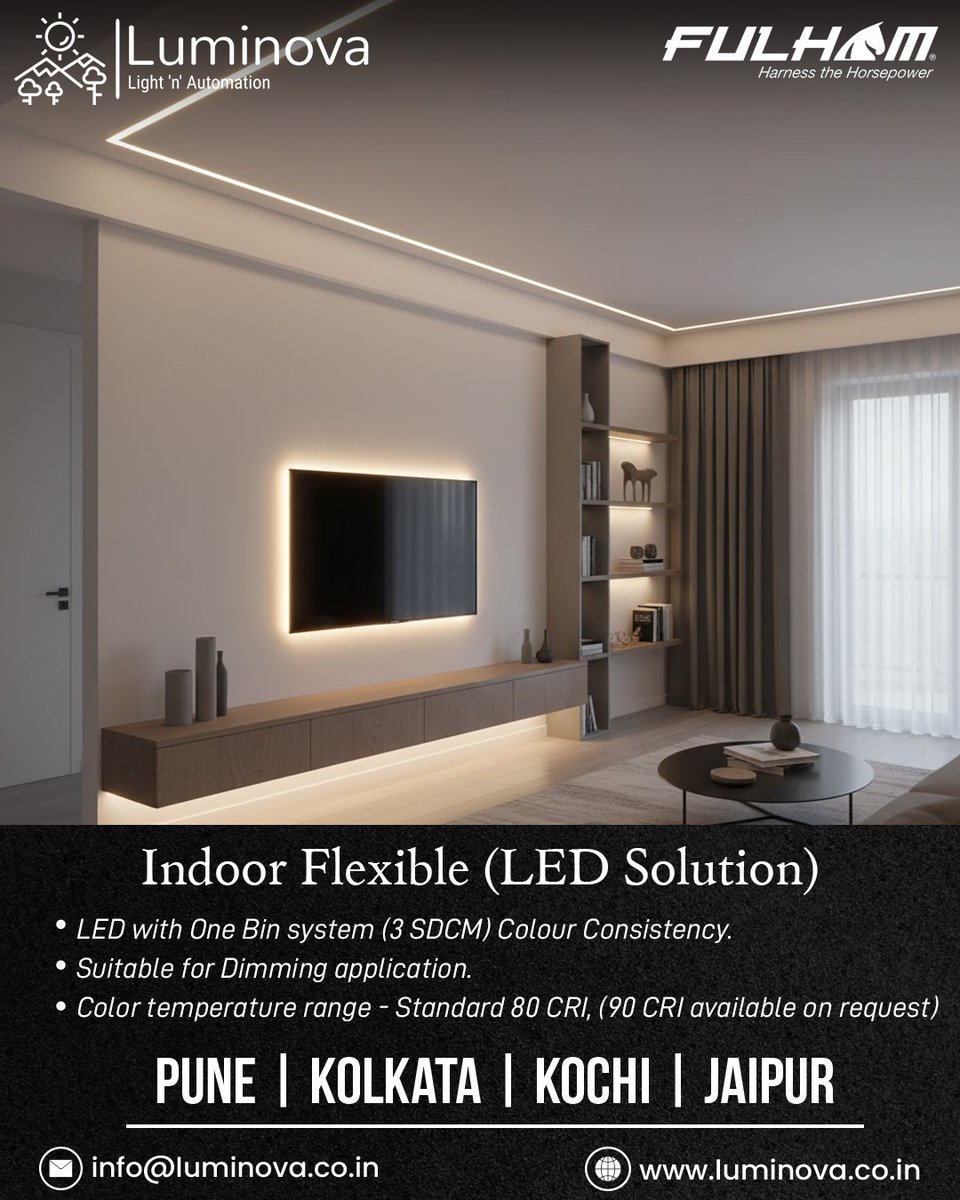 luminovaindia's tweet image. ✨ 𝐓𝐫𝐚𝐧𝐬𝐟𝐨𝐫𝐦 𝐘𝐨𝐮𝐫 𝐒𝐩𝐚𝐜𝐞 𝐰𝐢𝐭𝐡 𝐈𝐧𝐝𝐨𝐨𝐫 𝐅𝐥𝐞𝐱𝐢𝐛𝐥𝐞 𝐋𝐄𝐃 𝐒𝐨𝐥𝐮𝐭𝐢𝐨𝐧𝐬! ✨
📍 Now available in: Pune | Kolkata | Kochi | Jaipur
📩 info@luminova.co.in
🌐 luminova.co.in
#Luminova #FulhamLighting #LEDSolutions #IndoorLighting #Flexible