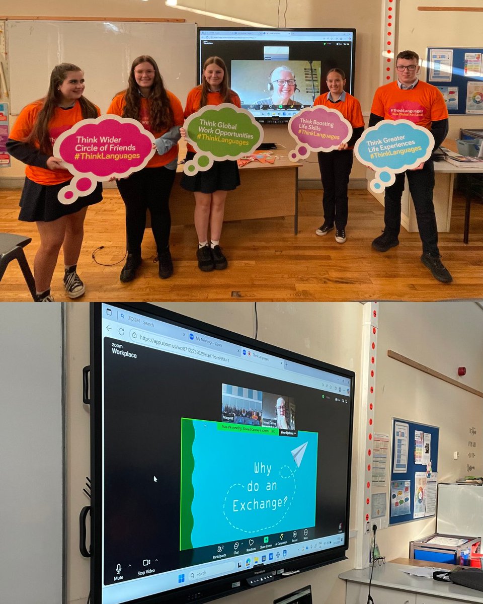 NenaghCollege's tweet photo. Day 4 #thinklanguages
A huge thank you to Sinead from Aventuro Ireland who joined us as our special guest speaker today. 🌍

#thinklanguages @ppli #community #travel #emirates #aventuroirelald @aventuroireland.ie @tipperaryetb ✈️💬
🙌 https://t.co/zbWWuUAccX